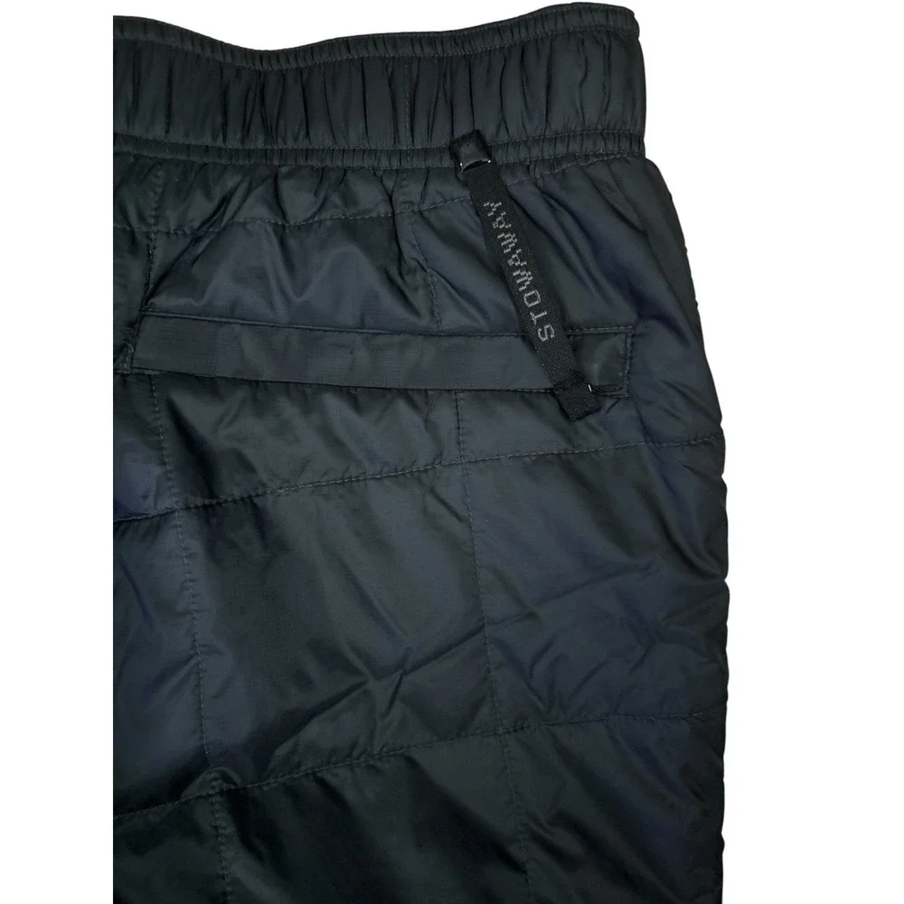 LL Bean Pants Mens MEDIUM BLACK Insulated Quilted Primaloft Stow Hiking Outdoors